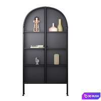 Ellos skap cabinet showcase with decor 3D Model Vray