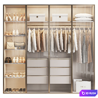 Dressing room 4 3D Model Vray, Corona