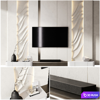 TV wall with soundbar 002 3D Model Corona