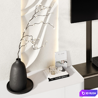 TV wall with soundbar 002 3D Model Corona