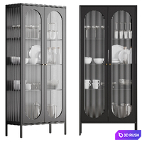 Showcase with decor 001 | LARENNE Laredoute 3D Model Vray, Corona