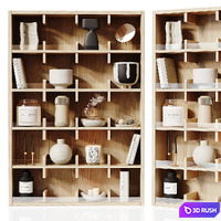 Shelf Oiled Oak 3D Model Vray, Corona