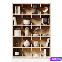 Shelf Oiled Oak 3D Model Vray, Corona