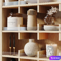 Shelf Oiled Oak 3D Model Vray, Corona