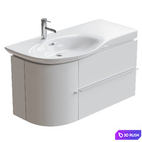 Laufen Palace Overhead Sink and Cabinet Case 3D Model Corona
