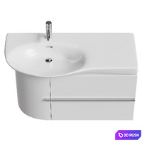 Laufen Palace Overhead Sink and Cabinet Case 3D Model Corona