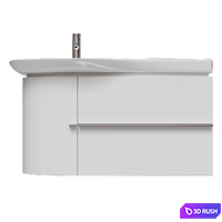 Laufen Palace Overhead Sink and Cabinet Case 3D Model Corona