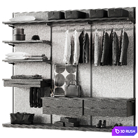 Wardrobe system Rimadesio Dress Bold 3D Model Vray, Corona