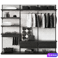 Wardrobe system Rimadesio Dress Bold 3D Model Vray, Corona