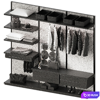 Wardrobe system Rimadesio Dress Bold 3D Model Vray, Corona