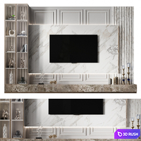 TV Wall 62 3D Model Corona
