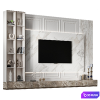 TV Wall 62 3D Model Corona