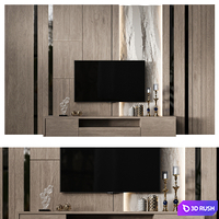 TV Wall 63 3D Model Corona