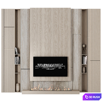 TV Wall set R11 3D Model