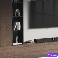 TV wall set 121 3D Model Corona