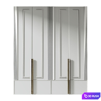Wardrobe design 3D Model Corona