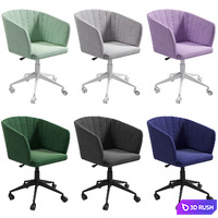 Computer chair Woodville Tibo 3D Model Vray, Corona