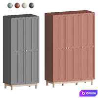 Vikla swing wardrobe 3D Model Vray, Corona