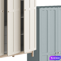 Vikla swing wardrobe 3D Model Vray, Corona