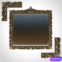 Carved frame 3D Model Vray