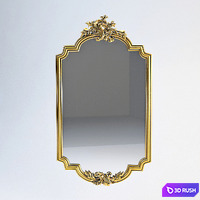 Decorative crafts mirror 1924 3D Model Vray