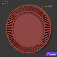 Restoration Hardware Lombard Prism Round Mirror 3D Model Vray