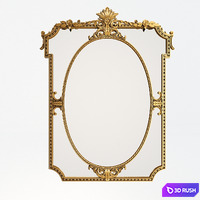 Mirror Wooden Mirror Frame 3D Model Vray
