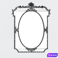 Mirror Wooden Mirror Frame 3D Model Vray