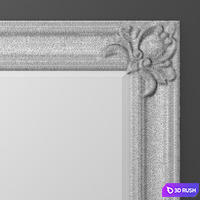 Mirror, baroque, gold, frame, wall decor, luxury, carving, frame 3D Model Vray