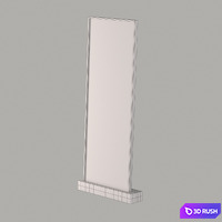 Clavin Klein walnut floor mirror 3D Model Corona
