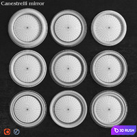 Canestrelli mirror 3D Model Vray, Corona