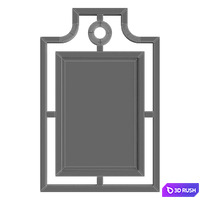 Colombo Mirror 3D Model Vray