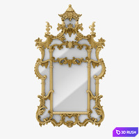 Mirror Chinoiserie 3D Model Vray