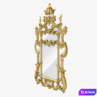 Mirror Chinoiserie 3D Model Vray