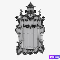 Mirror Chinoiserie 3D Model Vray
