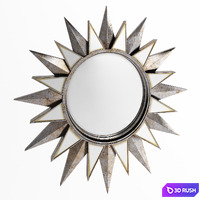 Silver mirror "Sun" ZARA HOME 3D Model Vray