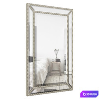 Beveled Beaded Accent Wall Mirror 3D Model Vray