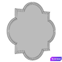 Traditional Metal Frame Wall Mirror 3D Model Vray