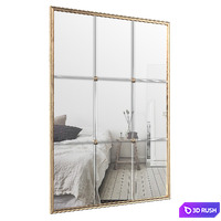 Windowpane Reflections Contemporary Wall Mirror PGN2607 3D Model Vray