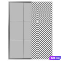 Windowpane Reflections Contemporary Wall Mirror PGN2607 3D Model Vray