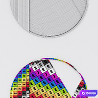 Revolution Wall Mirror 3D Model Vray, Corona