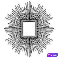 Restoration Hardware 17th C. Sunburst Mirror 3D Model Corona
