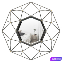 Coll Round Metal Wall Mirror MCRW5888 3D Model Vray