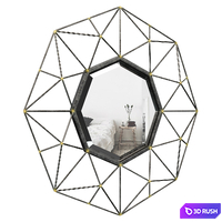 Coll Round Metal Wall Mirror MCRW5888 3D Model Vray