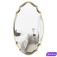 Blaisdell Horizontal Gold Wall Mirror WRLO8574 3D Model Vray