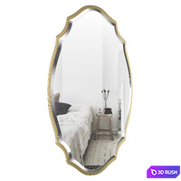 Blaisdell Horizontal Gold Wall Mirror WRLO8574 3D Model Vray