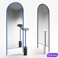 SP01 Michelle Floor Mirror 3D Model Corona