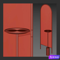 SP01 Michelle Floor Mirror 3D Model Corona