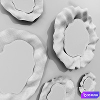 Karpa Nenufar Wall Decor 3D Model Vray, Corona