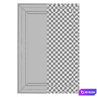 Willacoochee Traditional Beveled Accent Mirror GRYL4520 3D Model Vray